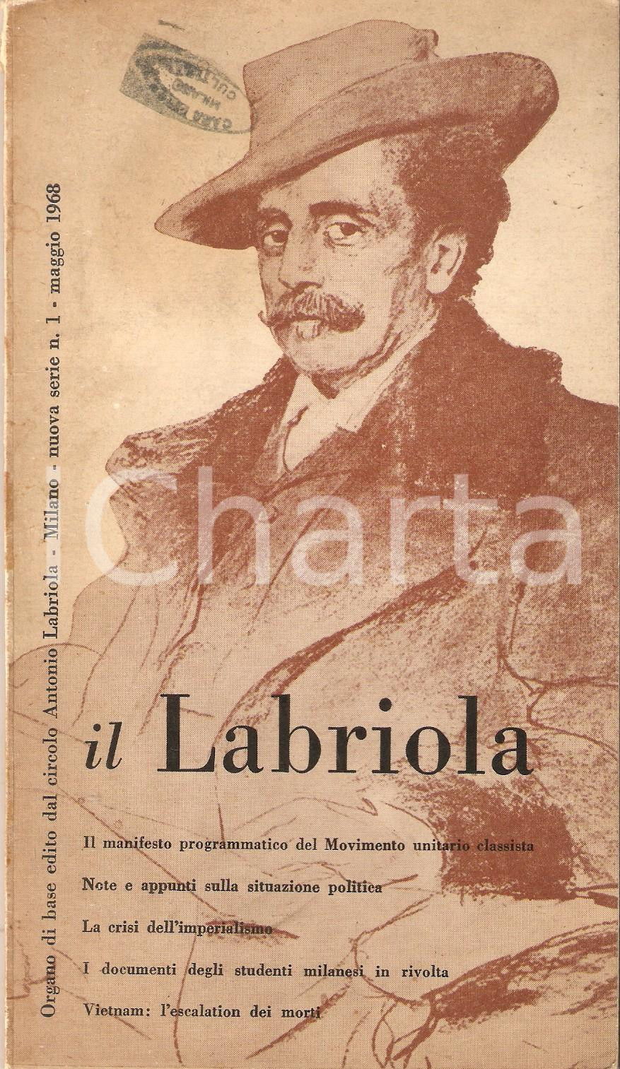 Libro, pubblicazione d epoca 1968 IL LABRIOLA  NUOVA SERIE n.1 Crisi imperialismo Circolo Labriola MILANO 1