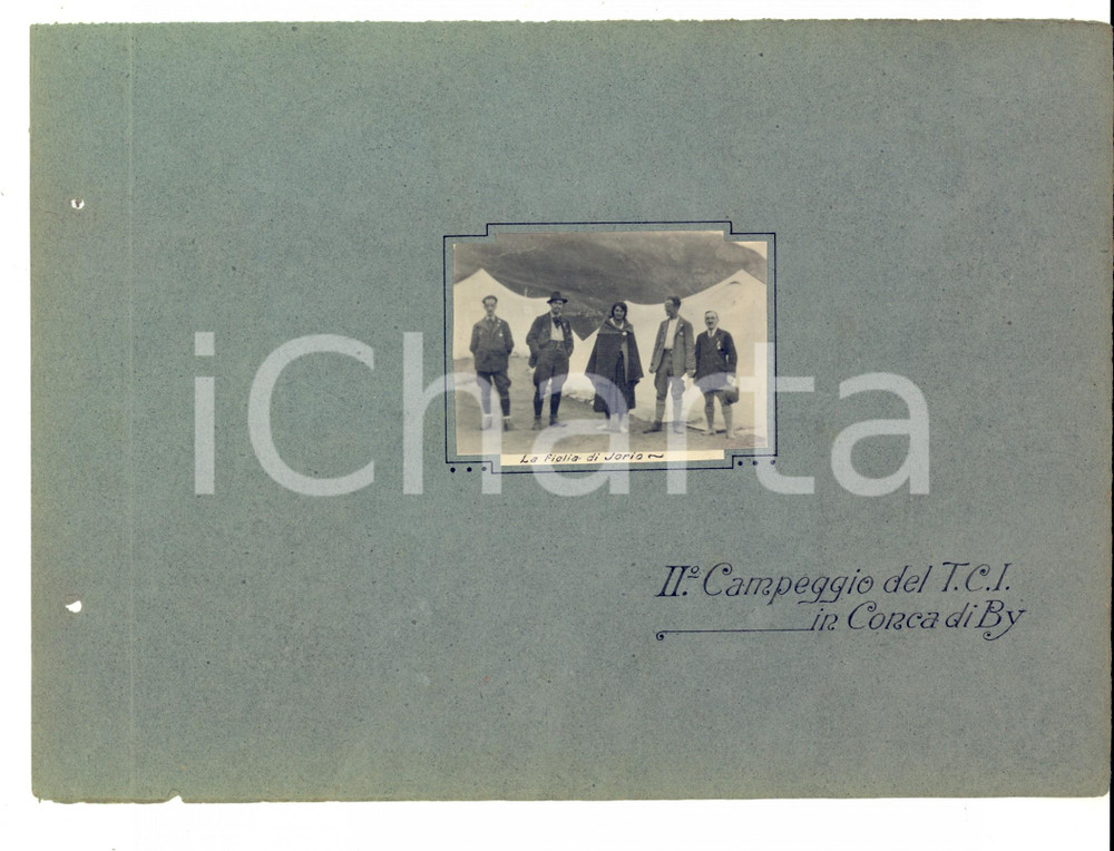 Fotografia d epoca originale 1922 CONCA DI BY Escursionista con costume La figlia di Iorio Foto VINTAGE 1