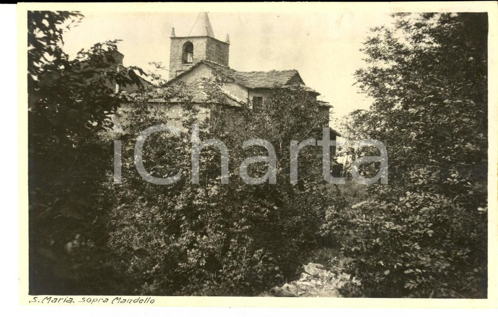 Fotografia d epoca originale 1920 MANDELLO DEL LARIO Chiesa di S. Maria sopra Olcio Foto VINTAGE 13x8 cm 1