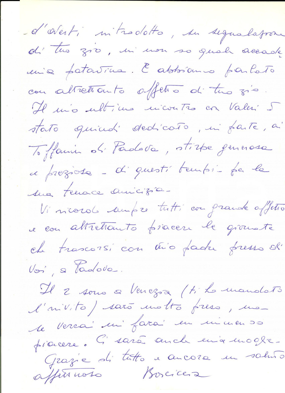 Autografo originale 1974 GENOVA Giovanni Battista ANSALDO ringrazia per un libro  AUTOGRAFO 1