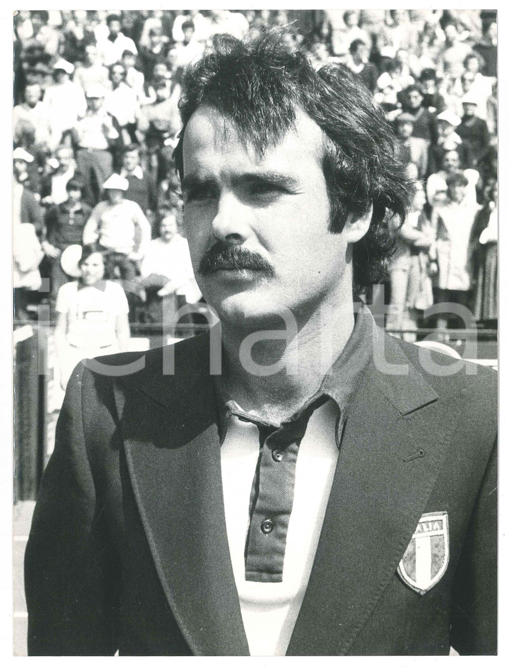 Fotografia d epoca originale 1980 ca TENNIS Antonio Tonino ZUGARELLI Foto 18x24 cm 1