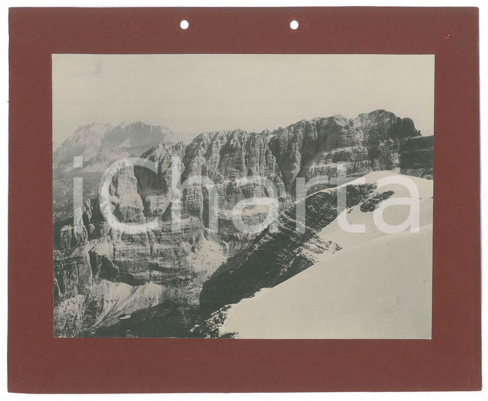 Fotografia d epoca originale 1900 ca DOLOMITI DI BRENTA Cima Brenta  Cima Pietra Grande  Foto 24x18 cm 1