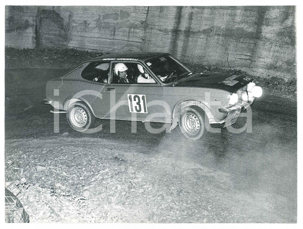 Fotografia d epoca originale 1972 RALLY 333 MINUTI Fiat 128 CoupÃ© Simonetta DEL MAZZA Sergio CARDARELLI 7 1