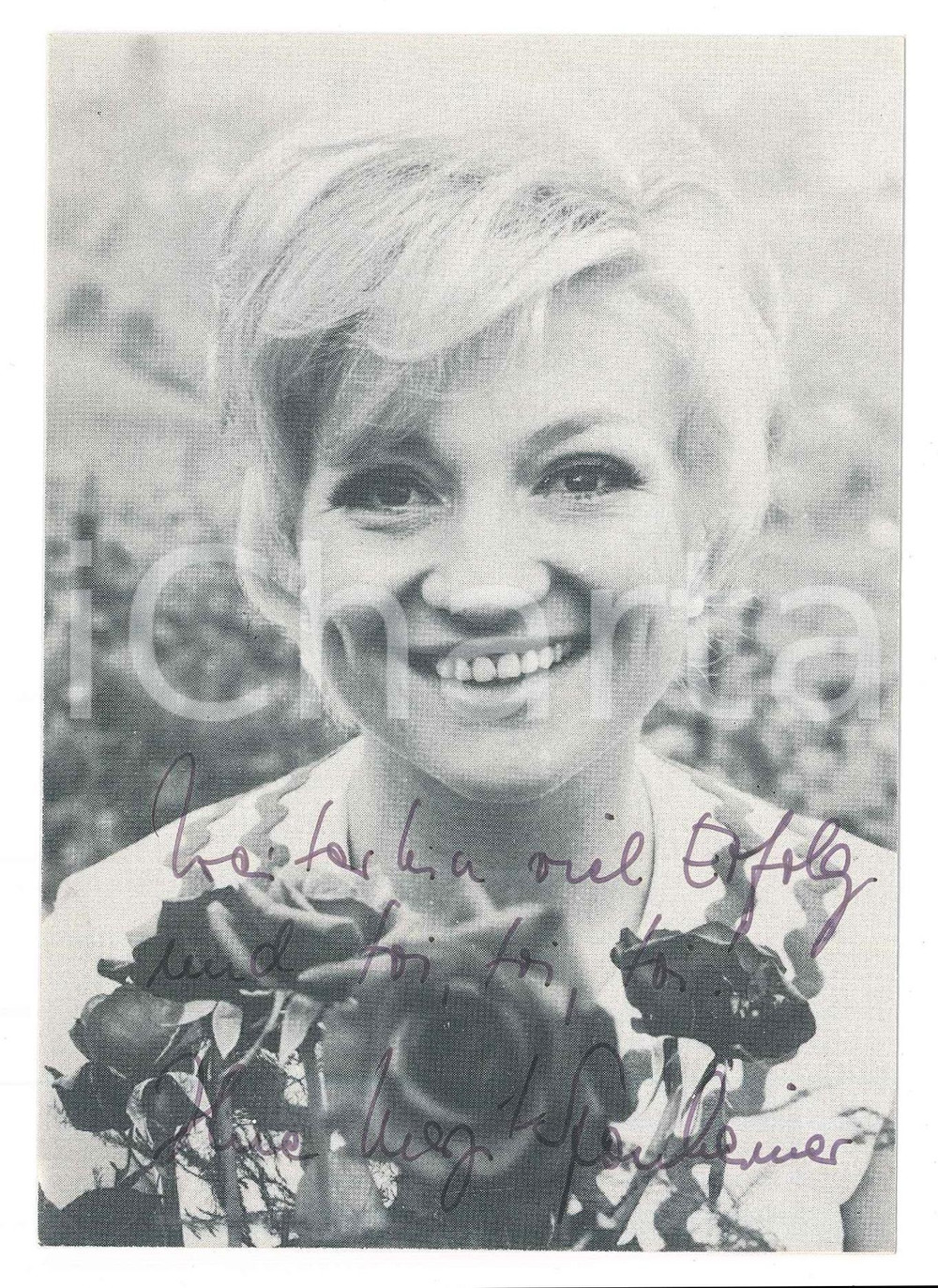 Autografo originale 1970 ca GERMANY  MUSIC  Margit SPONHEIMER  SIGNED Photo 10x15 cm 1