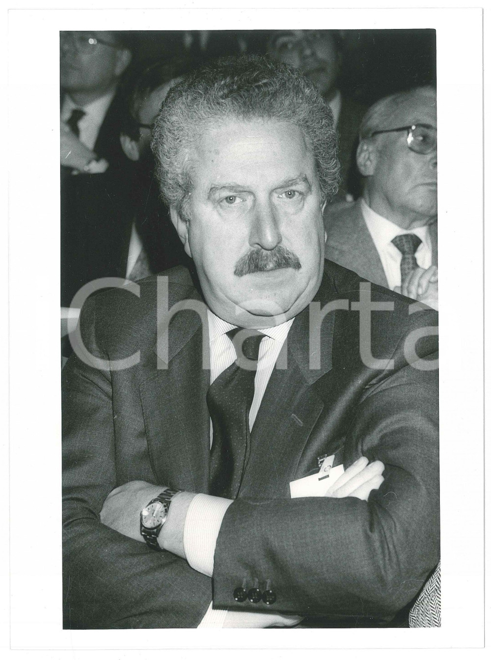 Fotografia d epoca originale 1985 ca MILANO  MONTEDISON Giorgio PORTA Ritratto  Foto 18x24 cm 2 1