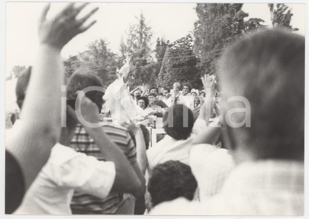 Fotografia d epoca originale 1982 PADOVA  Papa Giovanni Paolo II in visita  Foto 18x13 cm 1