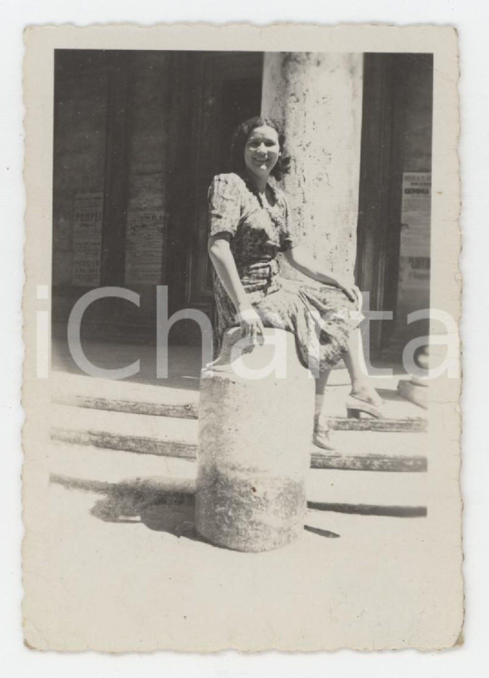 Fotografia d epoca originale 1942 ITALIA Ritratto femminile  Fotografia ANONIMA 6x8 cm 1
