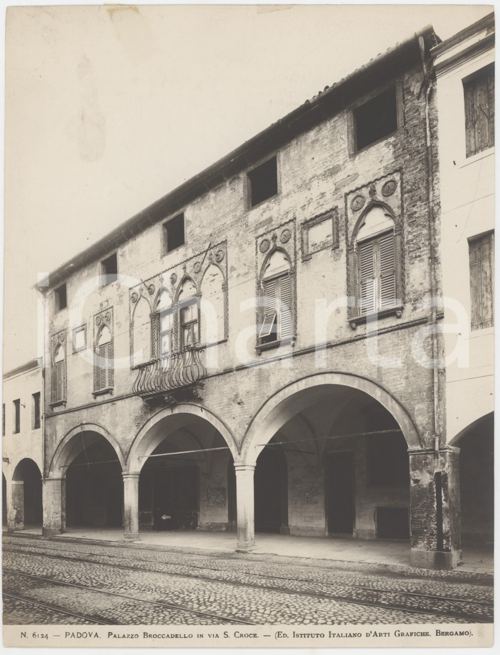 Fotografia d epoca originale 1940 ca PADOVA Palazzo Broccadello in Via Santa Croce Foto ARTI GRAFICHE BERGAMO 1