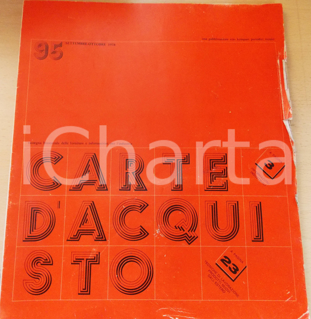 Materiale pubblicitario d’epoca 1978 CARTE D ACQUISTO NovitÃ  del 15Â° SMAU alla Fiera di MILANO Rivista 1