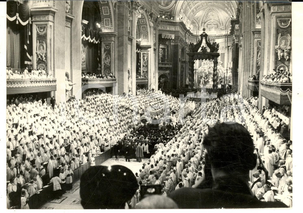 Fotografia d epoca originale 1962 ROMA SAN PIETRO Cerimonia di apertura del Concilio Vaticano II  Foto 1