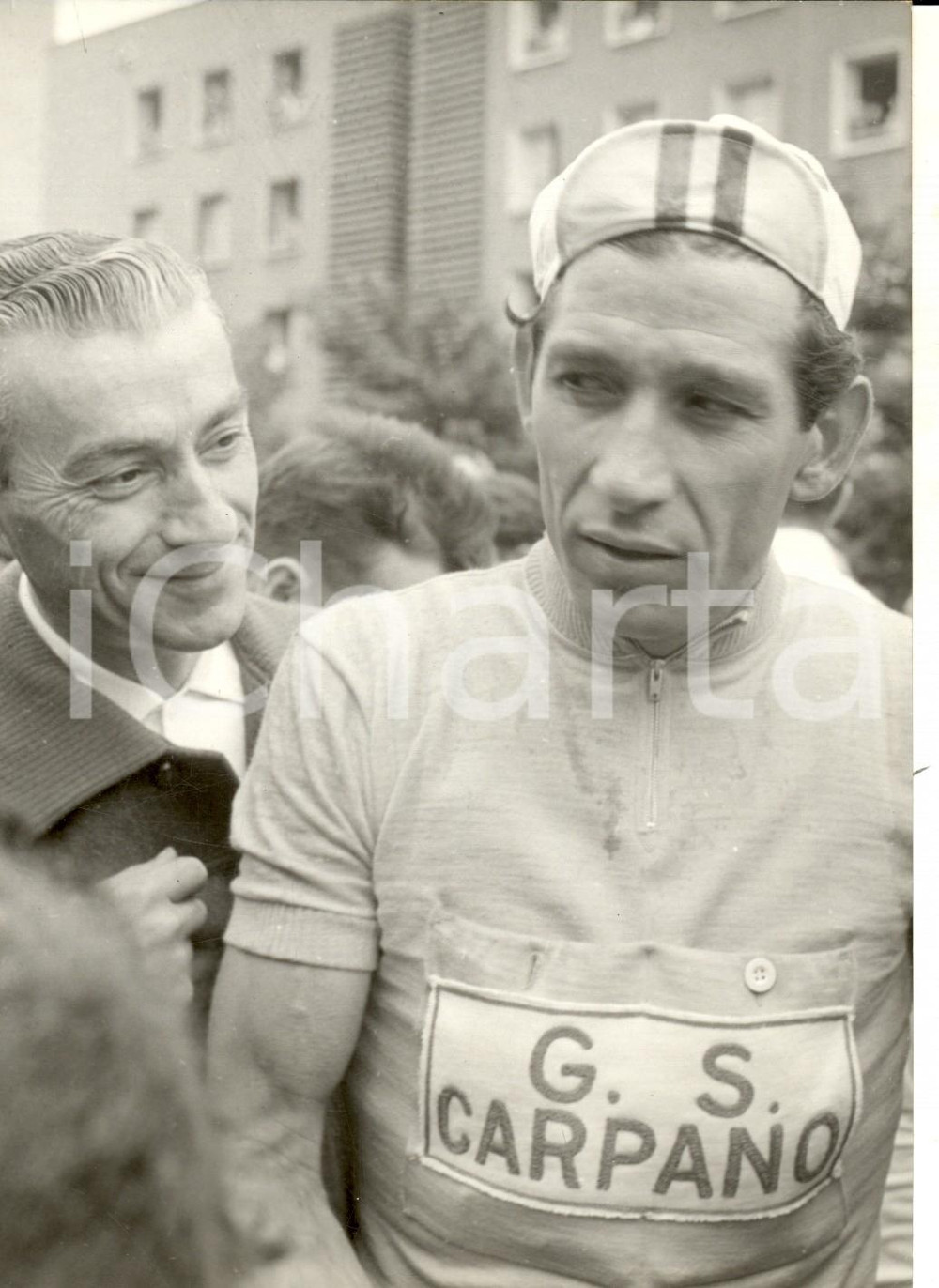 Fotografia d epoca originale 1960 TOUR DE FRANCE CICLISMO Gastone NENCINI in maglia gialla Foto 14x18 1