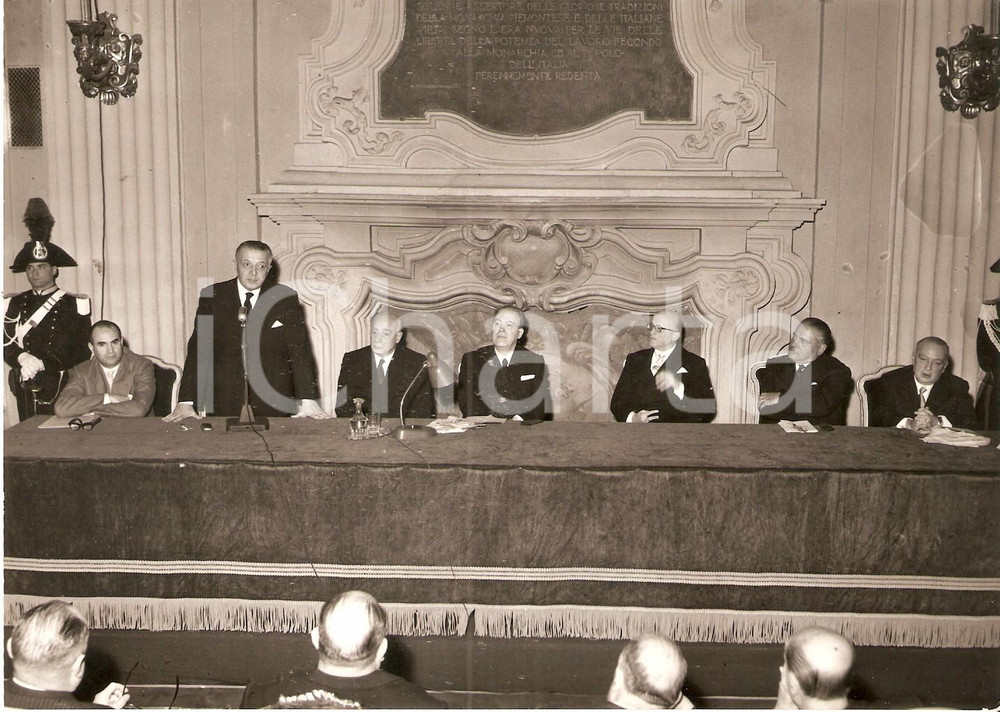 Fotografia d epoca originale 1954 TORINO 4Â° Congresso Magistrati  Discorso del Ministro Michele DE PIETRO 1