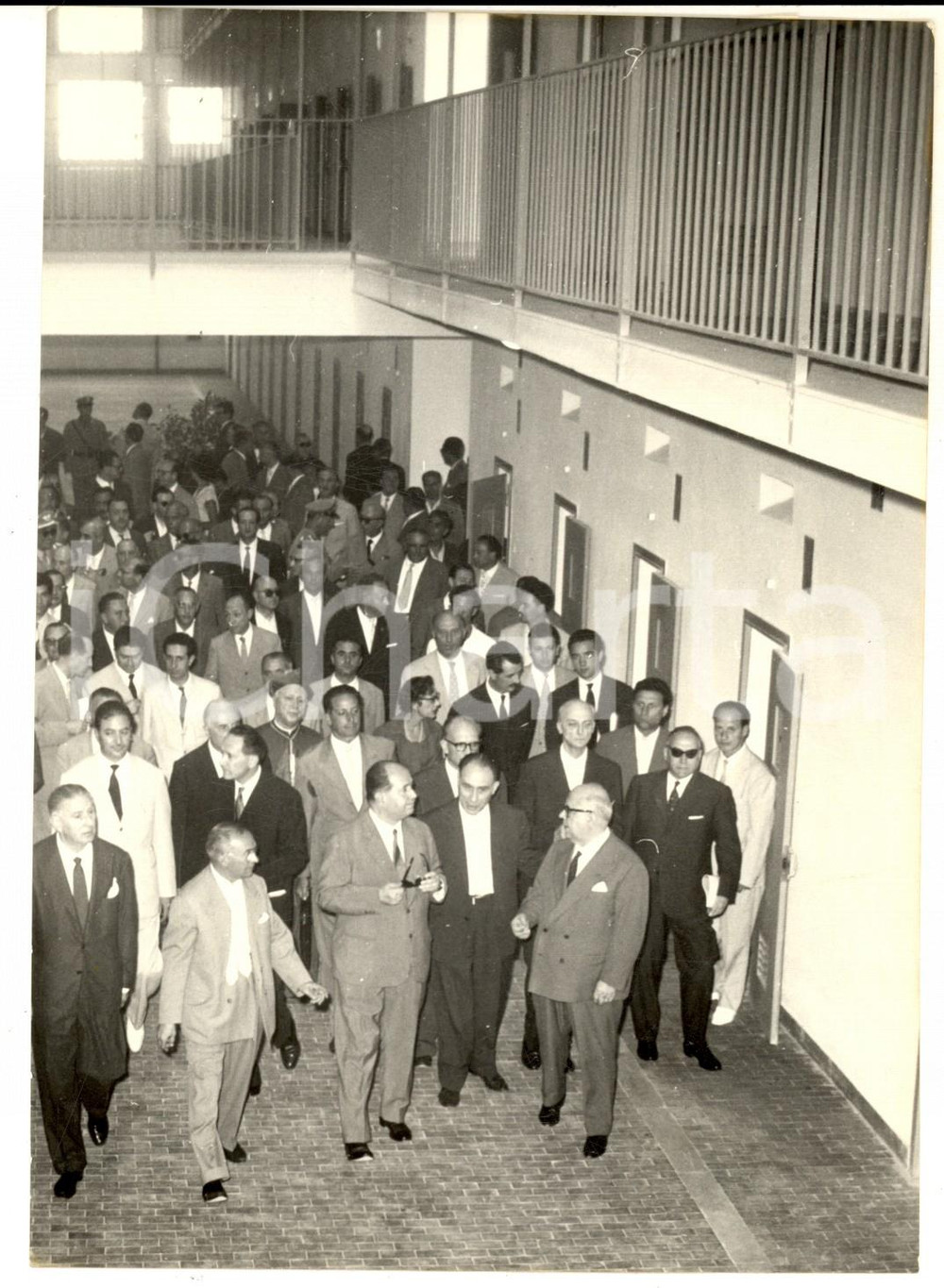 Fotografia d epoca originale 1959 ROMA Giuseppe TOGNI consegna nuovo carcere di REBIBBIA a Guido GONELLA 1