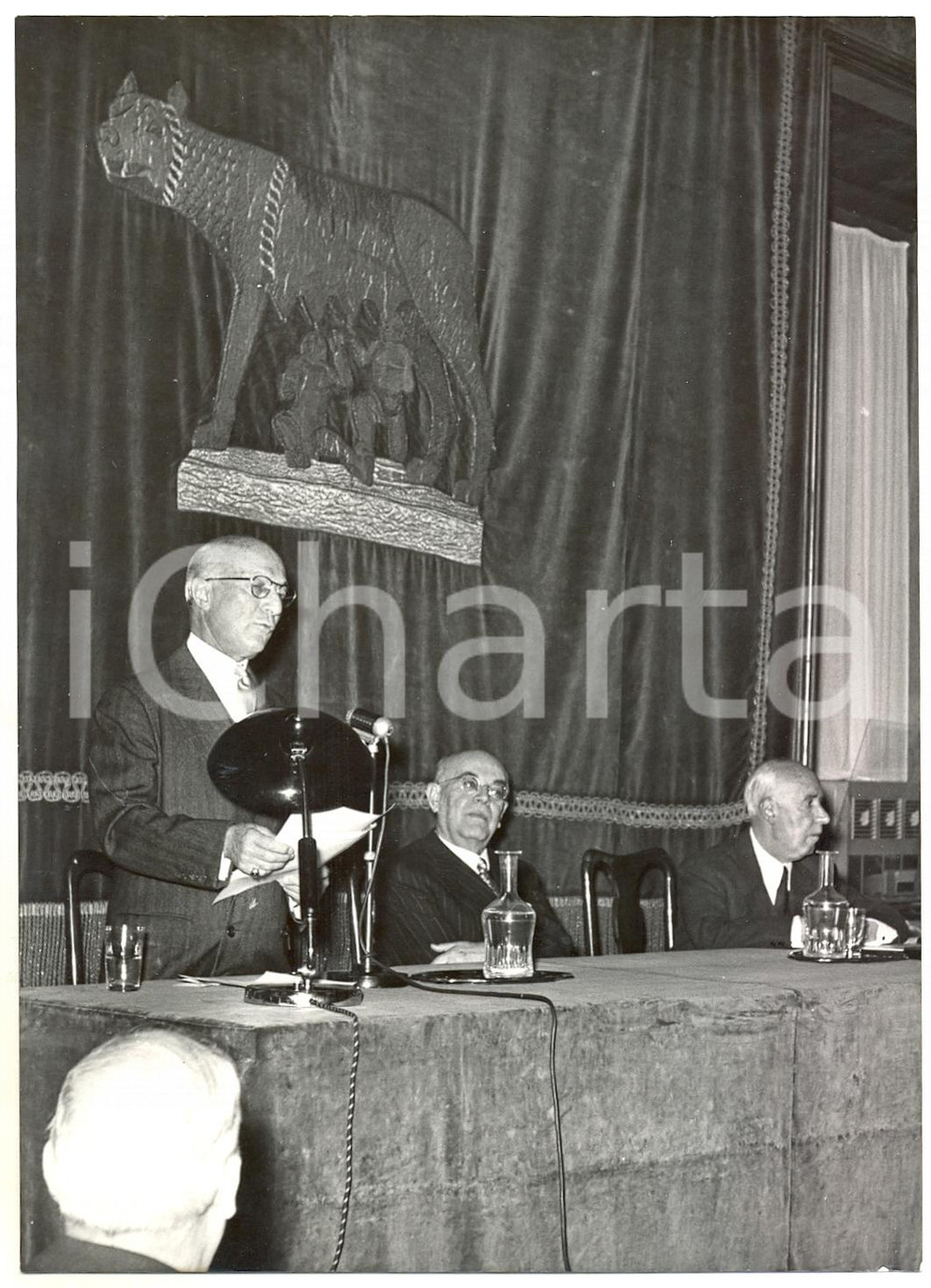 Fotografia d epoca originale 1958 ROMA  James David ZELLERBACH al Centro Studi Riconciliazione Internazionale 1