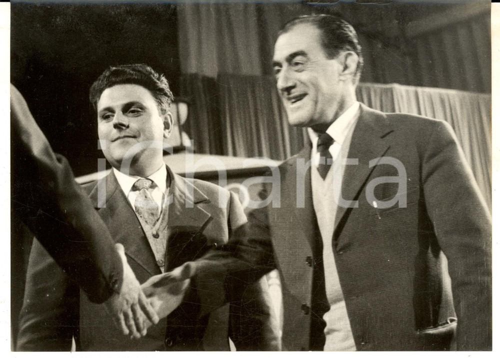 Fotografia d epoca originale 1957 MILANO LASCIA O RADDOPPIA Concorrente Bruno CIARPAGLINI Foto 18x13 cm 1