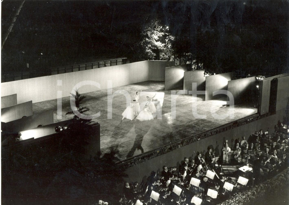 Fotografia d epoca originale 1956 GENOVA NERVI III Festival internazionale balletto  Passo a quattro Foto 1