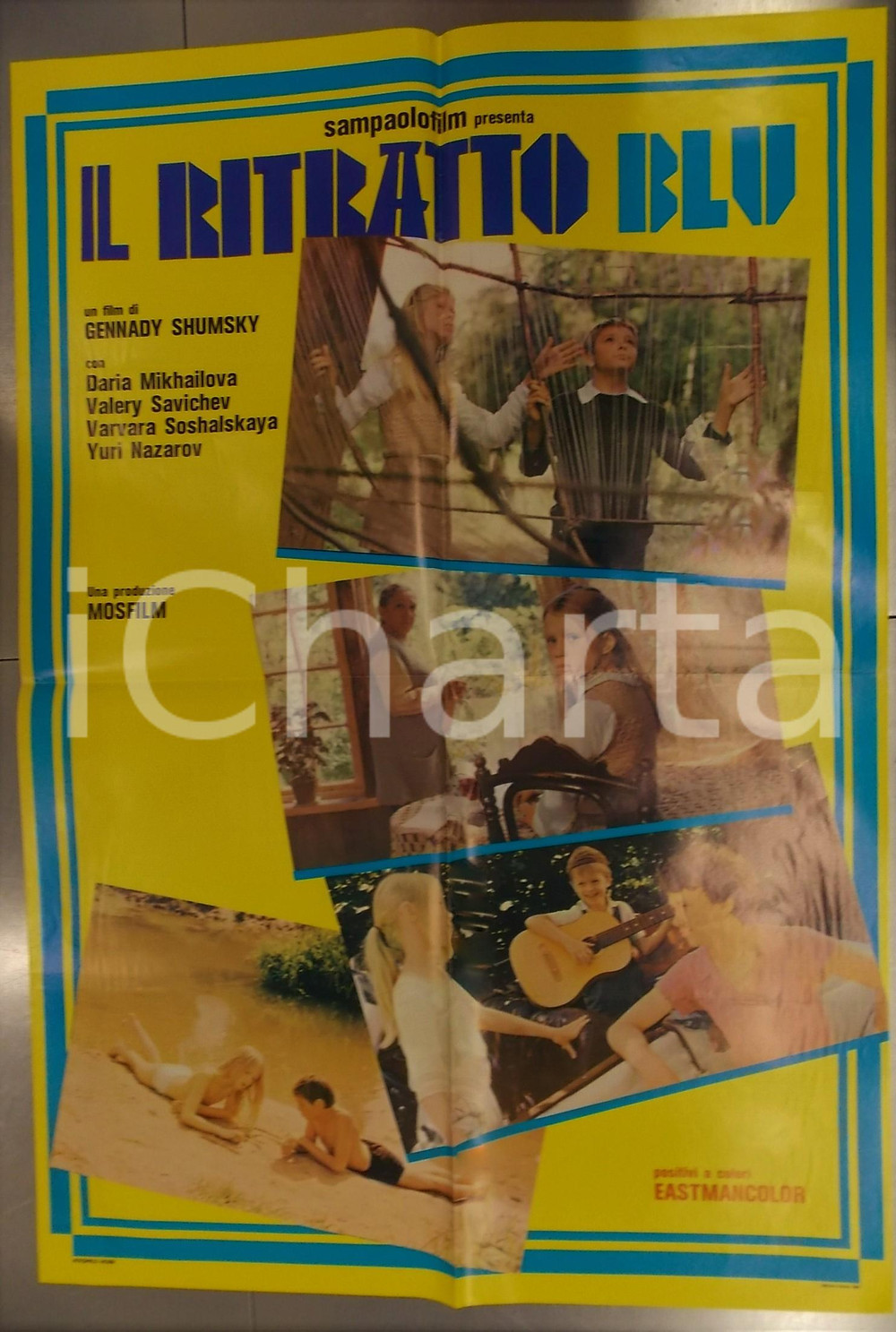 Materiale cinematografico d’epoca 1976 IL RITRATTO BLU Goluboy portret  Gennadiy SHUMSKIY Manifesto 70x100 cm 1