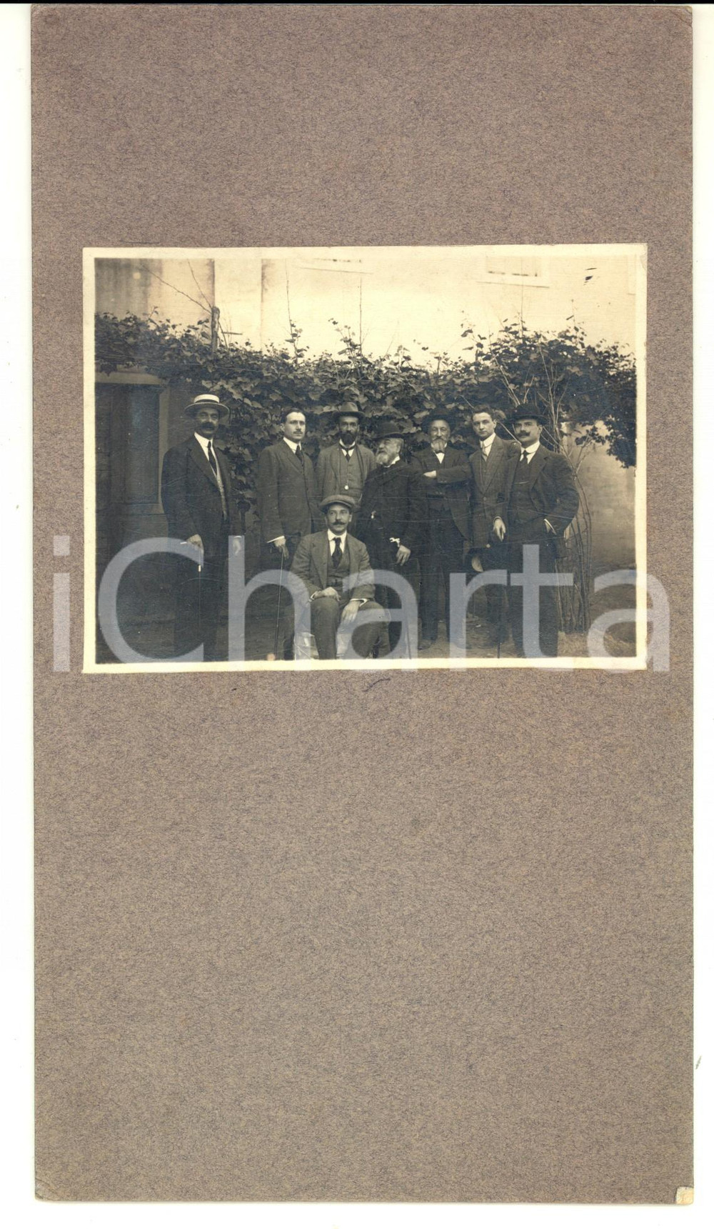 Fotografia d epoca originale 1914 PADOVA PONTEVIGODARZERE Casa BARAGIOLA  Il padrone tra gli ospiti Foto 1