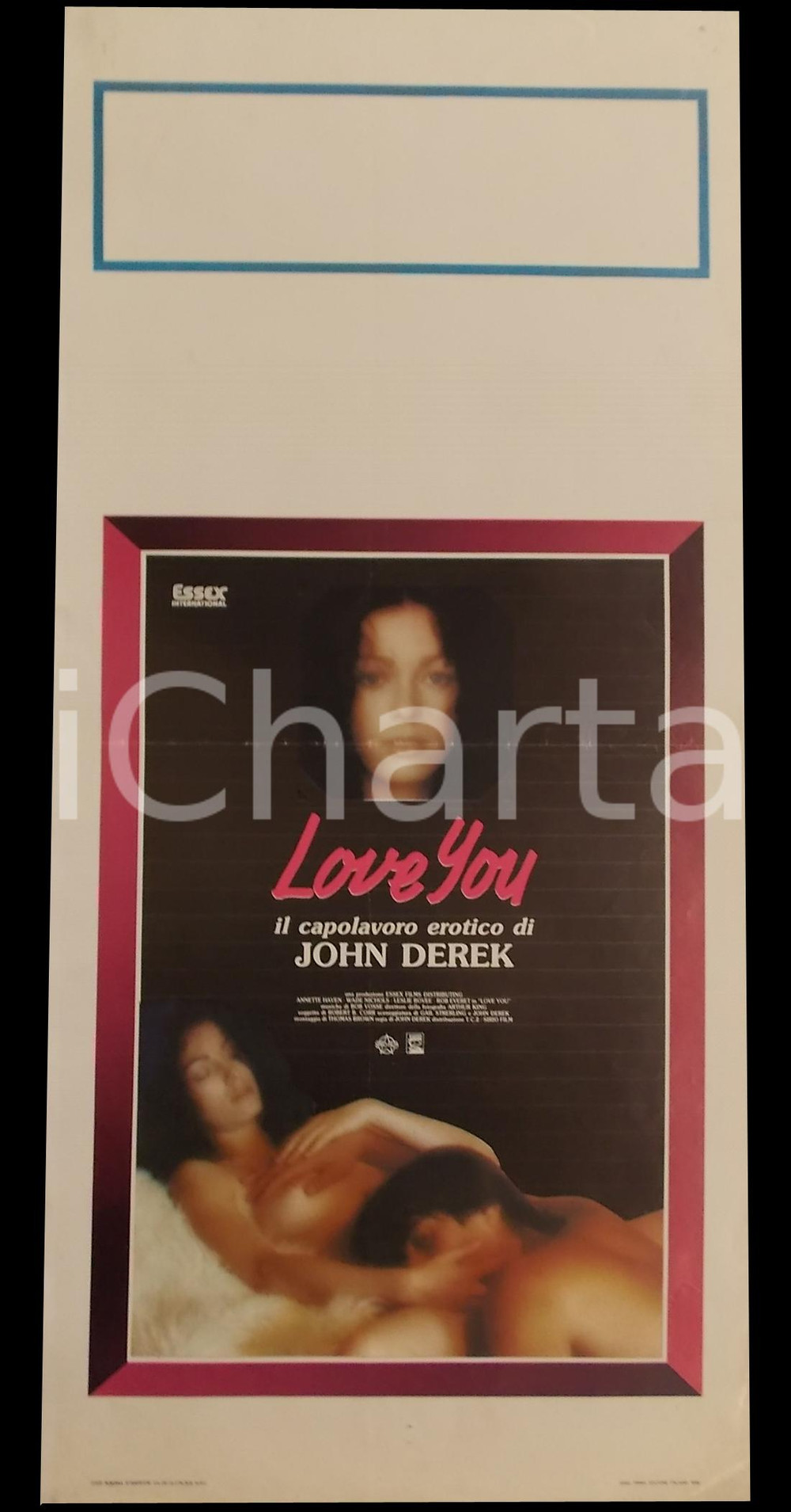Materiale cinematografico d’epoca 1979 LOVE YOU! Annette HAVEN Wade NICHOLS John DEREK Manifesto 32x70 cm 1
