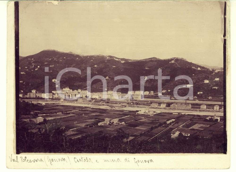 1925 ca VAL POLCEVERA - Certosa e mura di Genova - Fotografia 12x9 cm