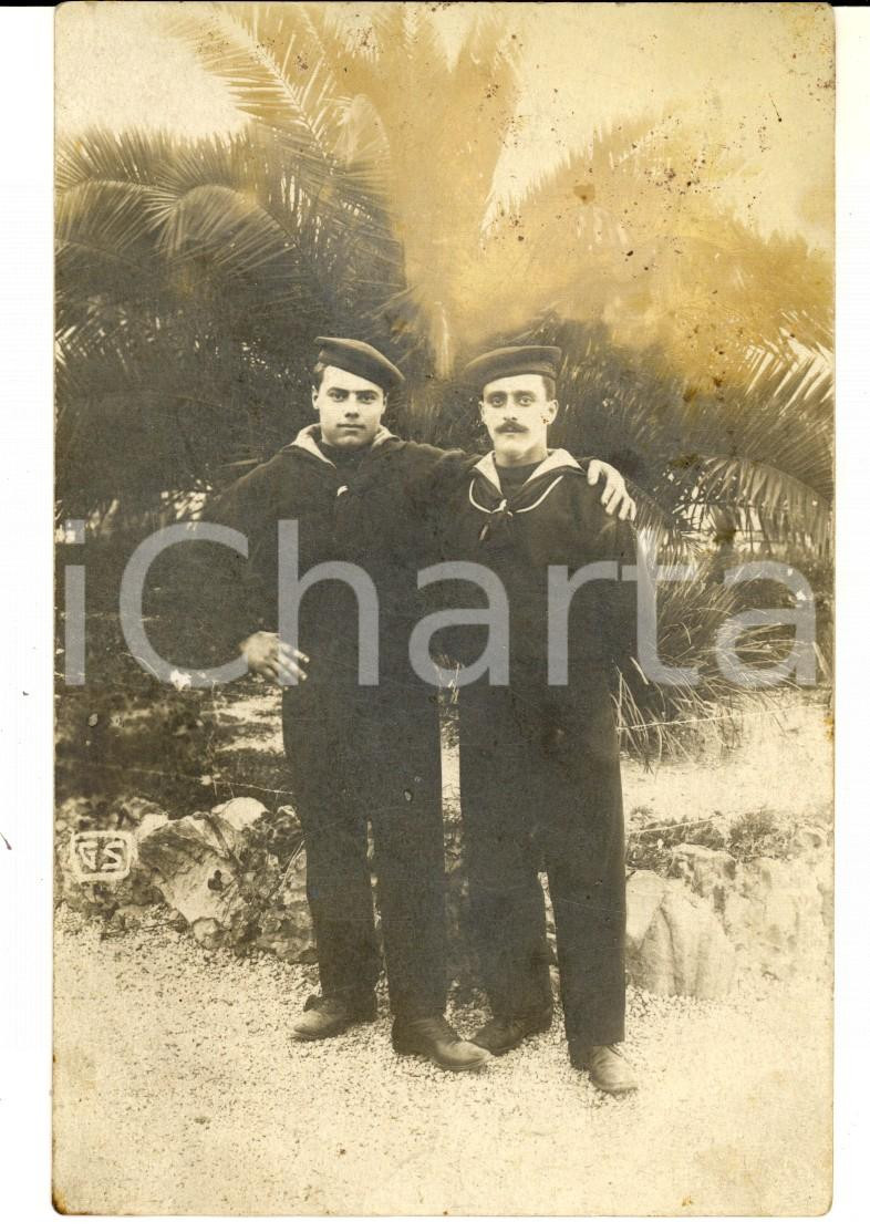 Fotografia d epoca originale 1910 SANTA MARGHERITA LIGURE Ritratto marinaio Silvio DOMPE   Foto cartolina 1
