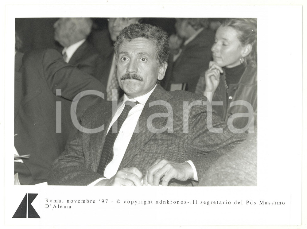 Fotografia d epoca originale 1997 ROMA Ritratto di Massimo D ALEMA segretario PDS  Fotografia 24x17 cm 1