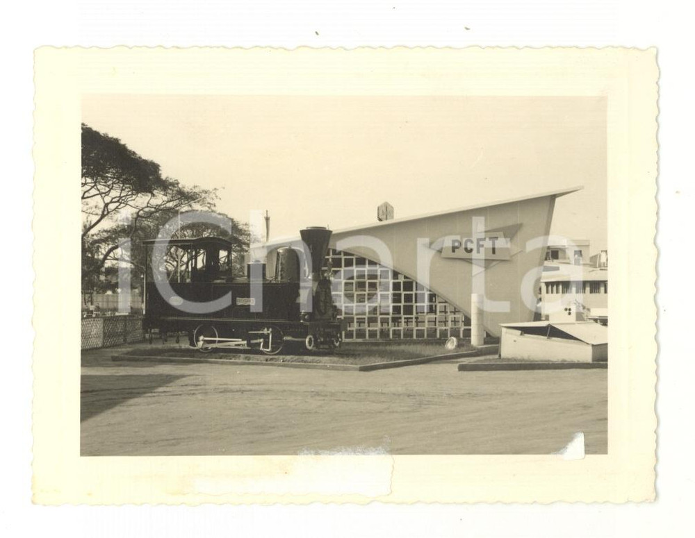 Fotografia d epoca originale 1960 ca LUANDA ANGOLA Stazione ferroviaria PCFT  Foto VINTAGE 11x8 cm 1