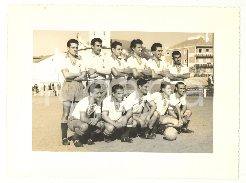 Fotografia d epoca originale 1956 LISBONA PORTUGAL CALCIO Ritratto di una squadra  Foto DUARTE SANTOS 1