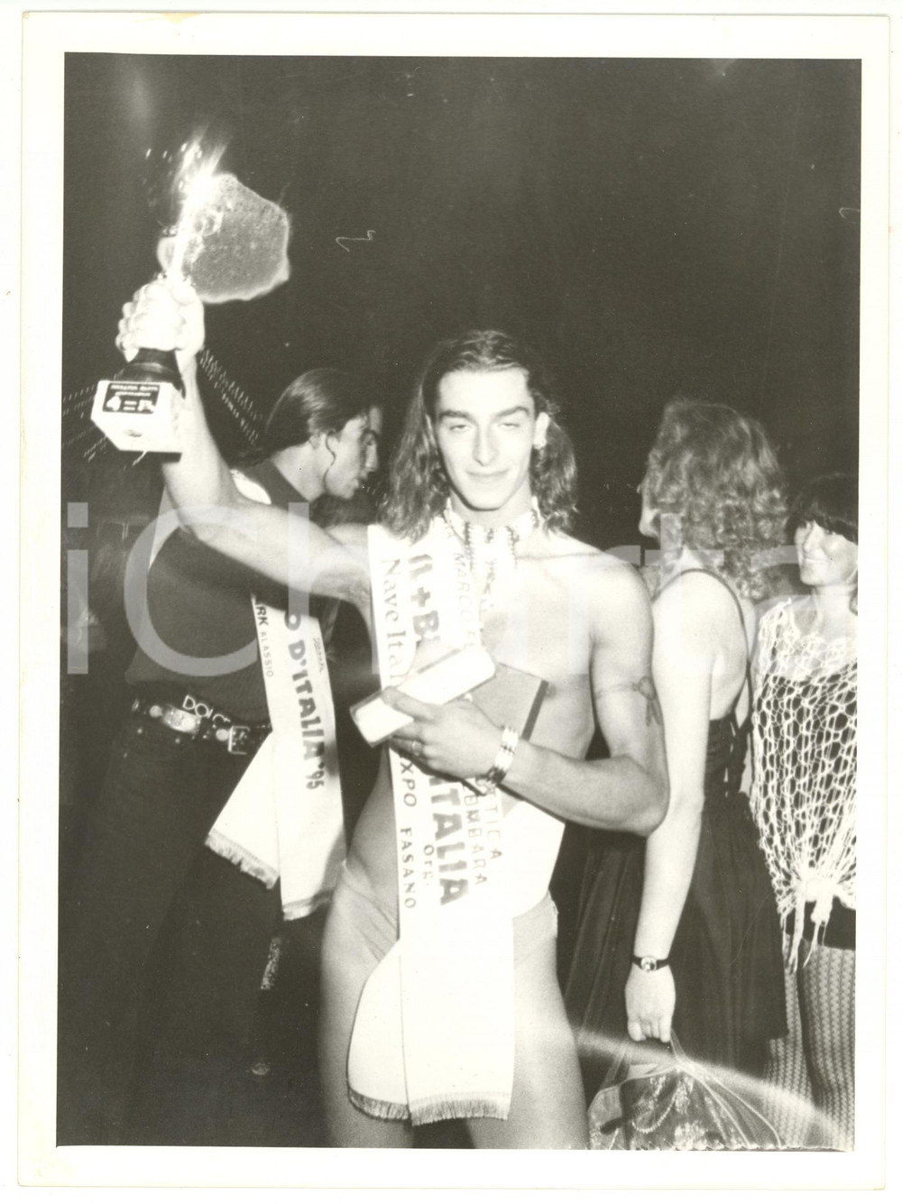 Fotografia d epoca originale 1995 ALASSIO Il piÃ¹ bello d Italia  Il vincitore Rossano ALESSANDRELLI Foto 1