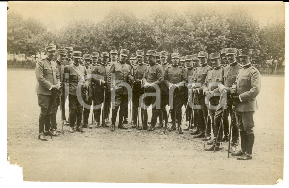 Fotografia d epoca originale 1915 ca REGIO ESERCITO ITALIA Ritratto di un gruppo di ufficiali  Foto 17x12 1