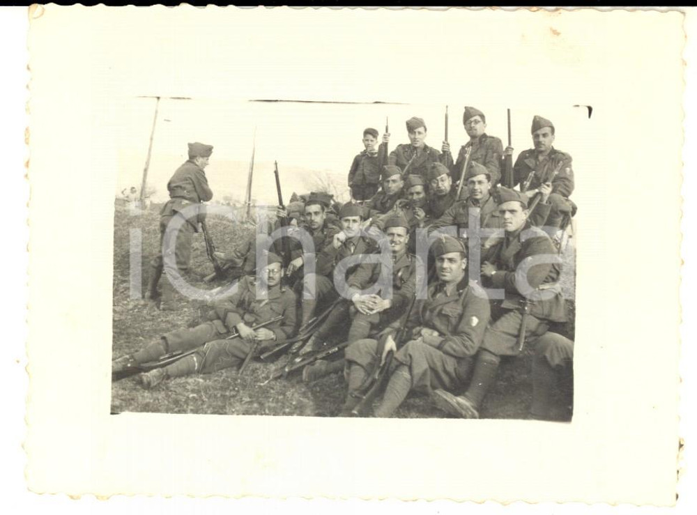 Fotografia d epoca originale 1936 REGIO ESERCITO Ufficiali AVIAZIONE in campagna di istruzione  Foto 1