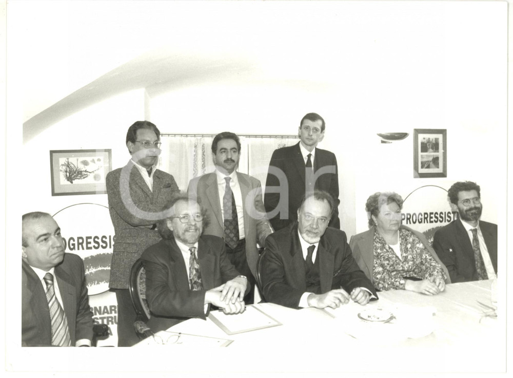 Fotografia d epoca originale 1990 ca GENOVA Convegno PROGRESSISTI  Piero FASSINO Foto VINTAGE 24x18 1