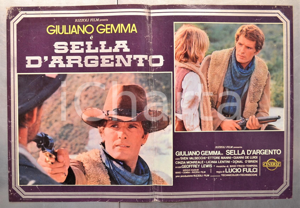 Materiale cinematografico d’epoca 1978 SELLA D ARGENTO Giuliano GEMMA Sven VALSECCHI Ettore MANNI Fotobusta 66x46 1