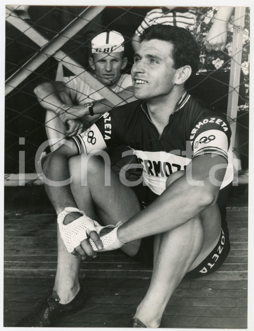 Fotografia d epoca originale 1966 MILANO Vigorelli CICLISMO su PISTA  Giuseppe BEGHETTO per Termozeta Foto 1
