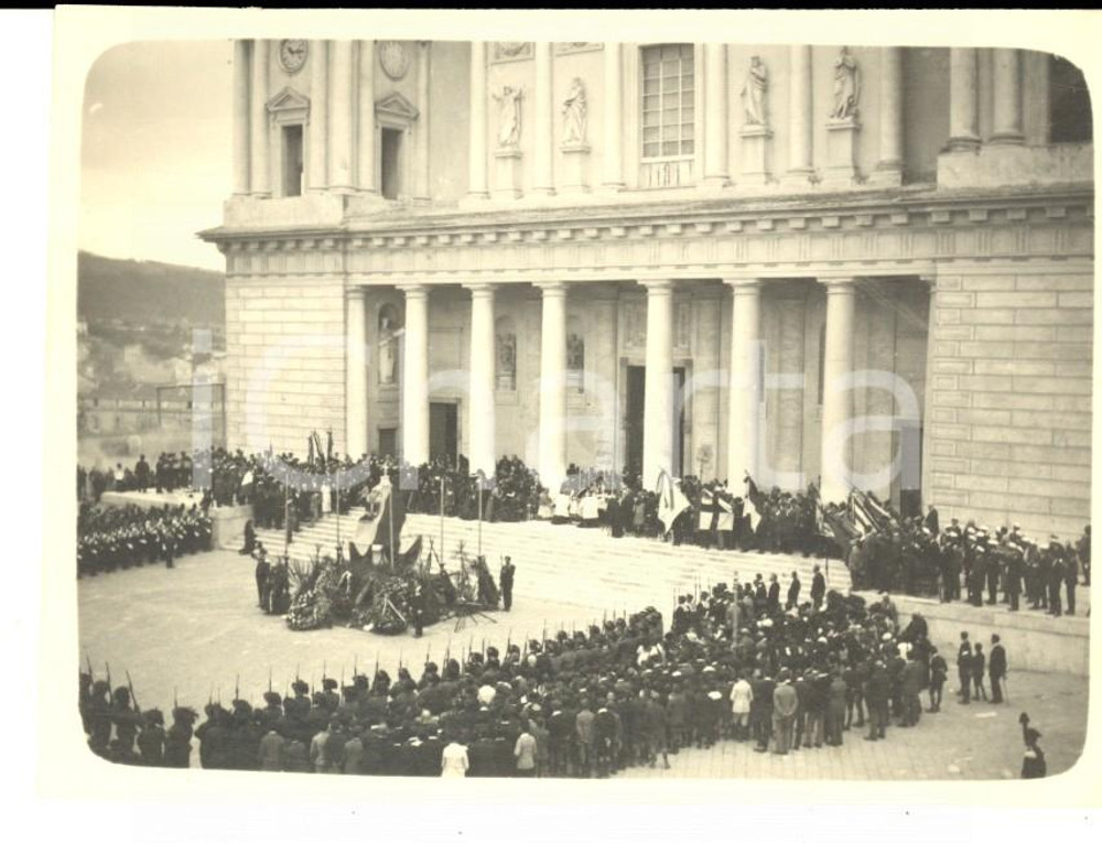 Fotografia d epoca originale 1921 IMPERIA Basilica di SAN MAURIZIO  Commemorazione Milite Ignoto Foto 10x8 1