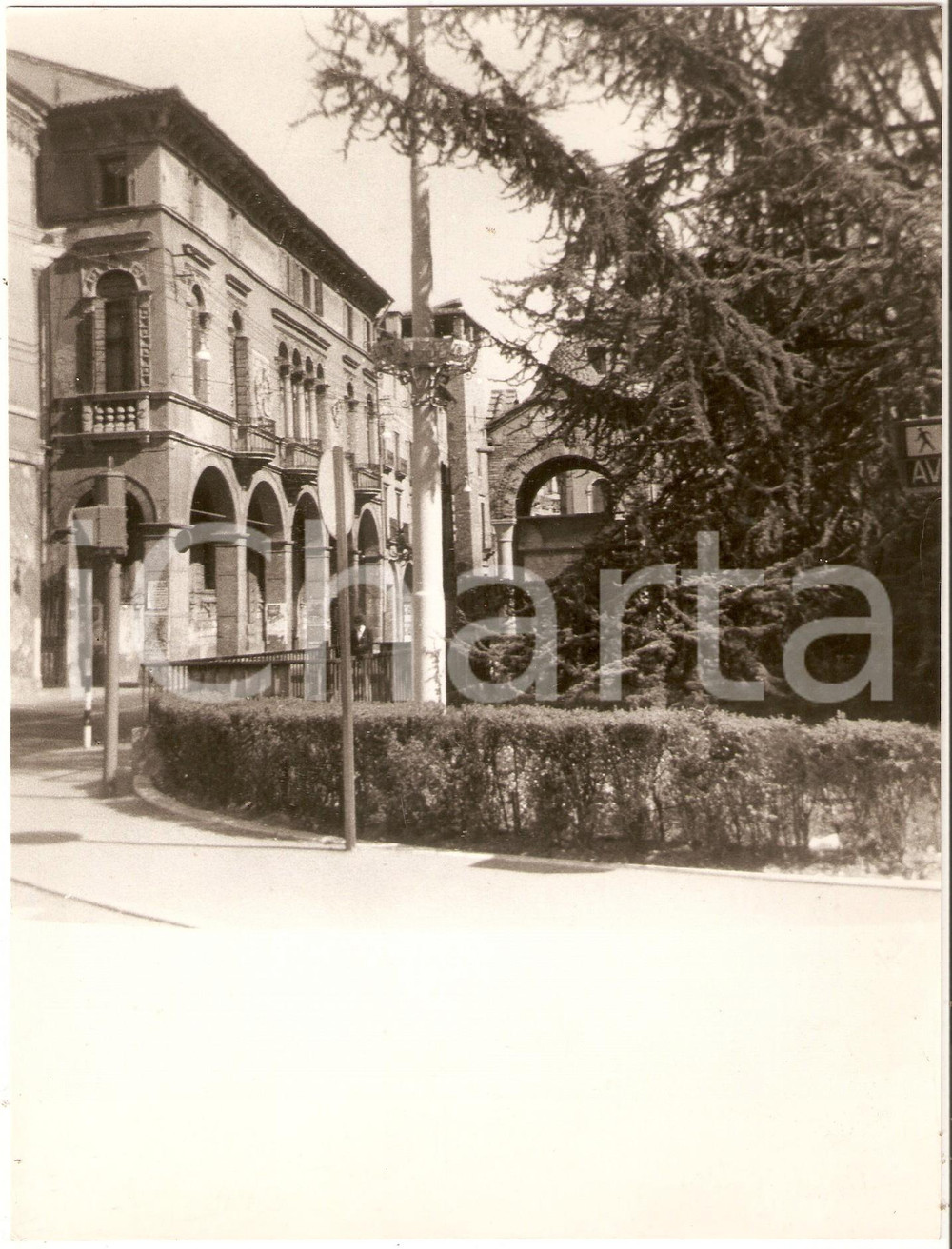 Fotografia d epoca originale 1970 ca PADOVA Scorcio di Piazza Antenore Foto ARTISTICA 18x23 cm 1