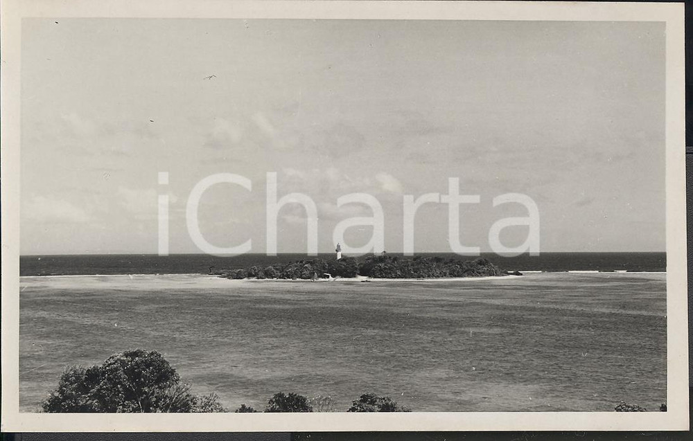Fotografia d epoca originale 1937 GUADALUPA  Veduta della costa REAL PHOTO cm 13,5 x 8,5 2 1