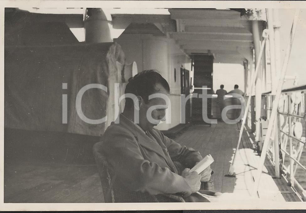Fotografia d epoca originale 1937 In navigazione verso le ANTILLE REAL PHOTO cm 13,5 x 8,5 1