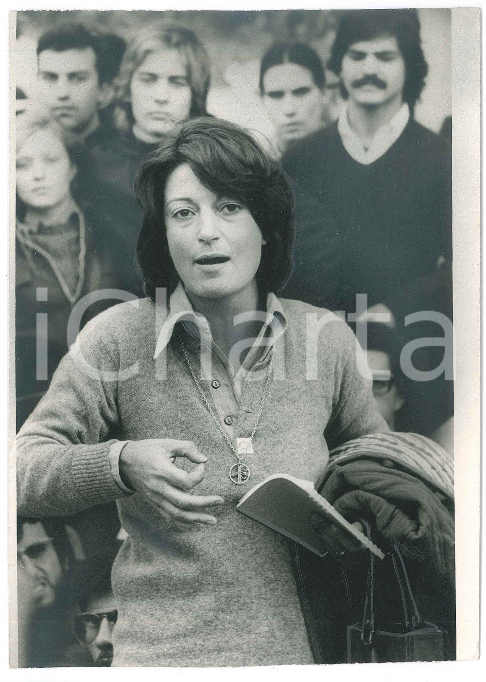 Fotografia d epoca originale 1980 ca POLITICA  PARTITO RADICALE  Maria Adelaide AGLIETTA Foto 18x24 cm 1