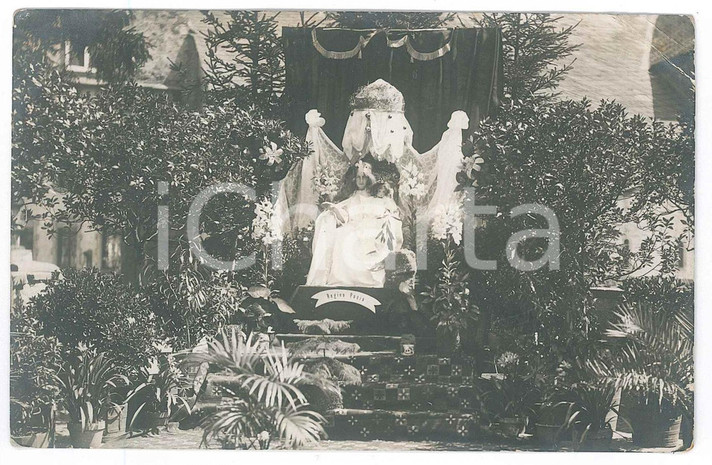 Fotografia d epoca originale 1918 ESCHSURALZETTE LUSSEMBURGO Rappresentazione vivente della Vergine Foto 1