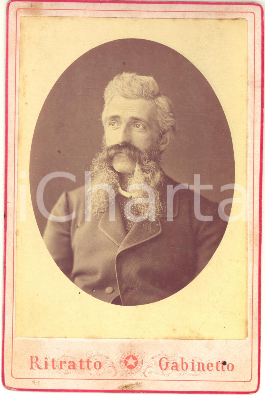 Fotografia d epoca originale 1880 ca VOGHERA Ritratto del compositore Annibale MAZZERI Foto RARA 11x16 cm 1