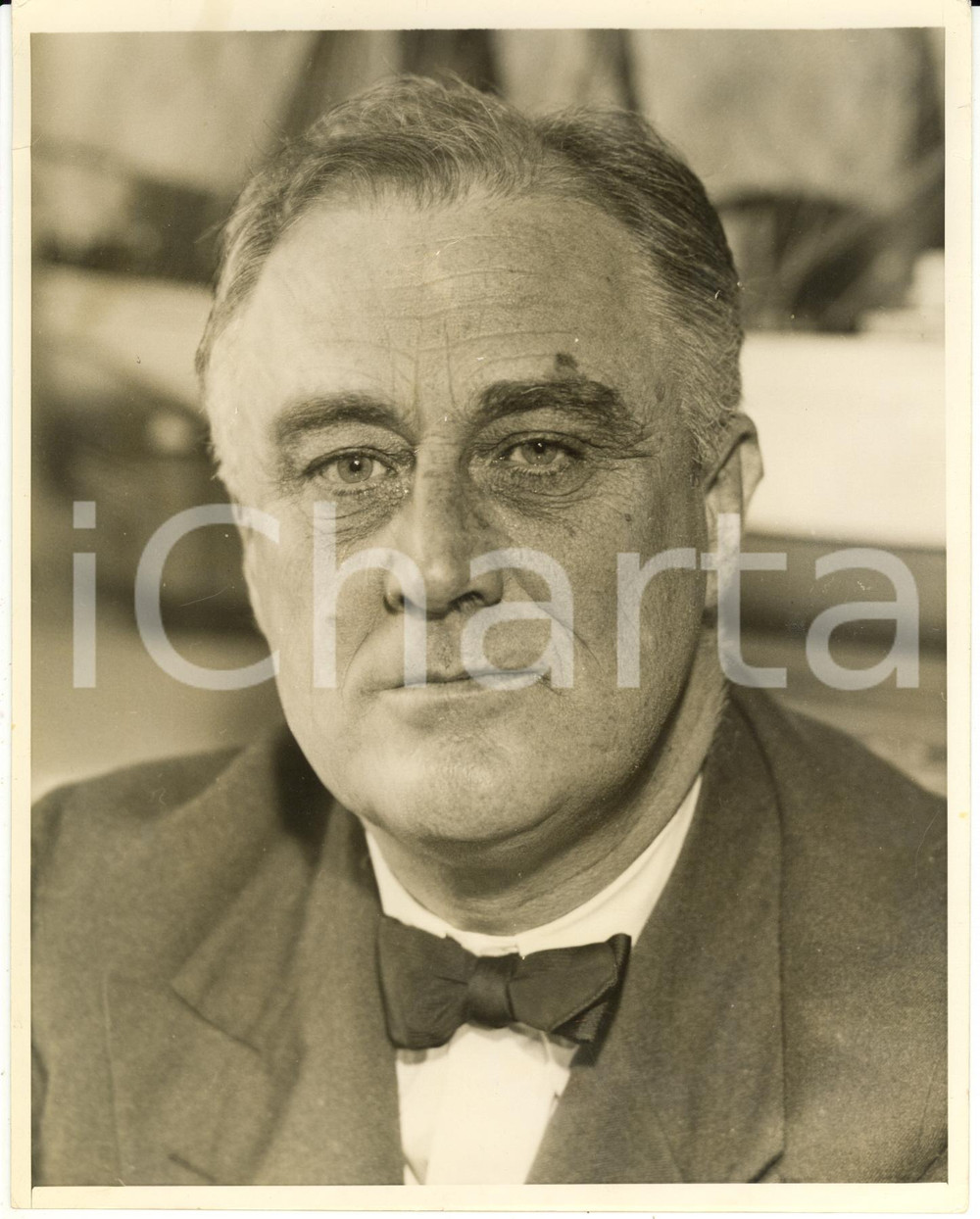 Fotografia d epoca originale 1936 WASHINGTON Portrait of Franklin D. ROOSEVELT in his office  Photo 18x13 cm 1