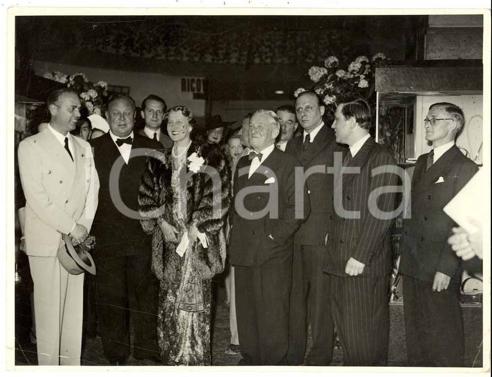 Fotografia d epoca originale 1941 ROMA Ambasciata Germania  Emil JANNINGS al ricevimento per Olm Kruger 1