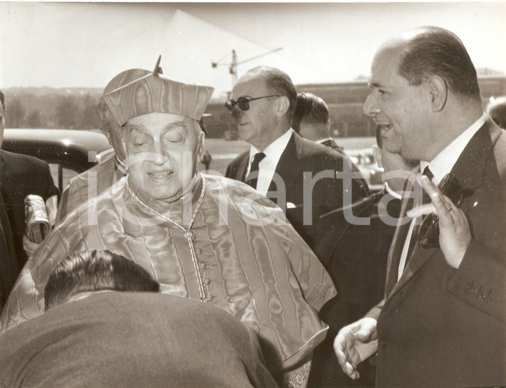 Fotografia d epoca originale 1959 ROMA Inaugurazione FARNESINA Cardinale Clemente MICARA Giuseppe TOGNI Foto 1