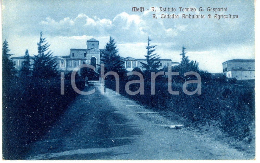 Cartolina originale da collezione 1947 MELFI PZ Regio Istituto Tecnico G. GASPARRINI Cartolina VINTAGE FP VG 1