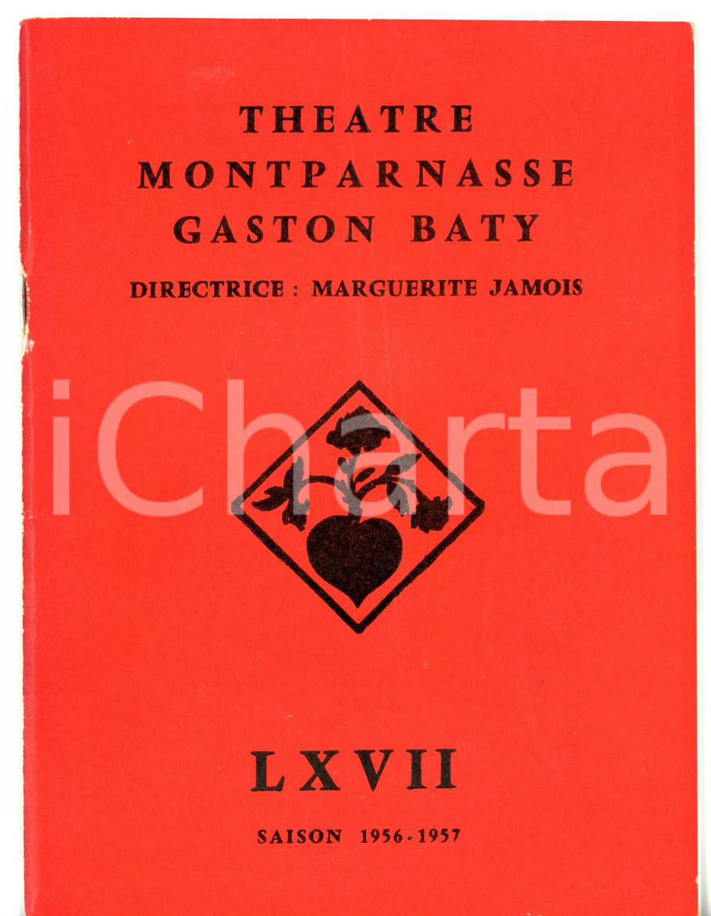 Libro, pubblicazione d epoca 1956 THEATRE MONTPARNASSEGASTON BATY Stagione 195657  Pauvre bitos 1
