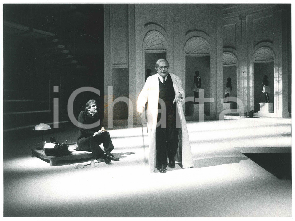 Fotografia d epoca originale 1987 MILANO Piccolo Teatro  Mon Faust Giancarlo DETTORI Tino CARRARO  Foto 1