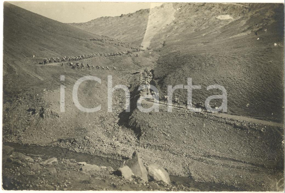 Fotografia d epoca originale 1934 AFGHANISTAN Carovana sulle montagne dell HINDU KUSH  Foto 13x9 cm 1
