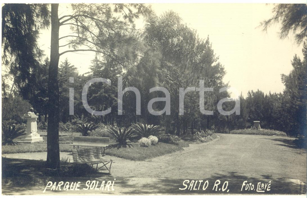 Fotografia d epoca originale 1920 ca SALTO URUGUAY Parque â€œBenito Solariâ€  Real VINTAGE photo CLAVÃ‰ 1