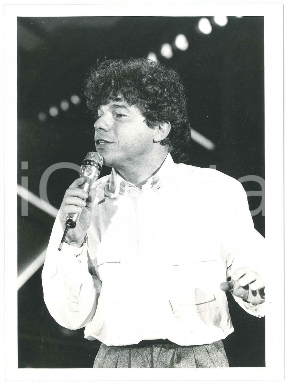 Fotografia d epoca originale 1984 FESTIVAL DI SANREMO Riccardo COCCIANTE Foto 18x24 cm 1 1